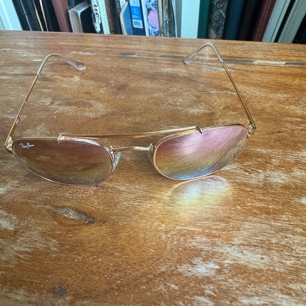 Used pair of RayBan Marshall mirrored sunglasses